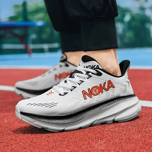 Men's Running Shoes Breathable Cushioning Couple Non-Slip Outdoor Jogging Trainer Race Sneakers Luxury shoes Mesh Off-road Shoes