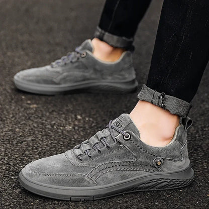 Men Sneakers shoes Men Shoes fashion Genuine Leather Casual Shoes Breathable Autumn lace up comfortable Loafers Outdoor Oxfords
