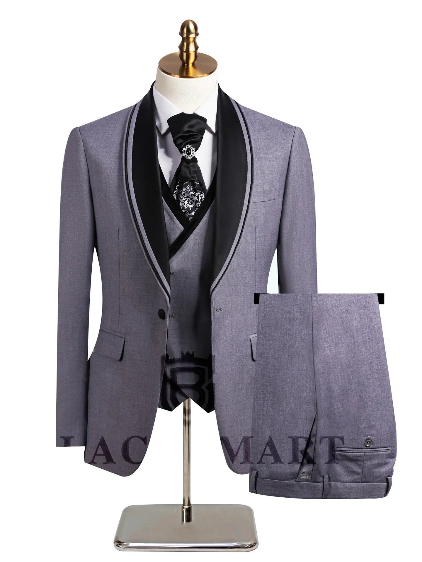 Men's Three-piece Wedding Tuxedo (Jacket + Vest + Pants) Fashion Show Concert Groom Engagement Cocktail Summer Party Men's Suit
