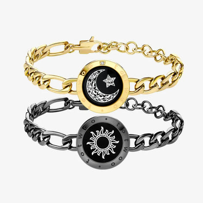 Totwoo Long Distance Relationship Touch Bracelets Couple Birthday Gift Smart Bluetooth Jewelry with App Support iOS Android