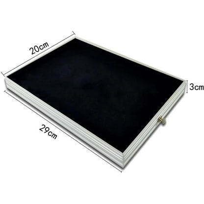 Black Rolling Jewelry Trolley Case with 10 Different Styles of Drawer Trays,  for Travel and Vendor Display Jewelry Set Props