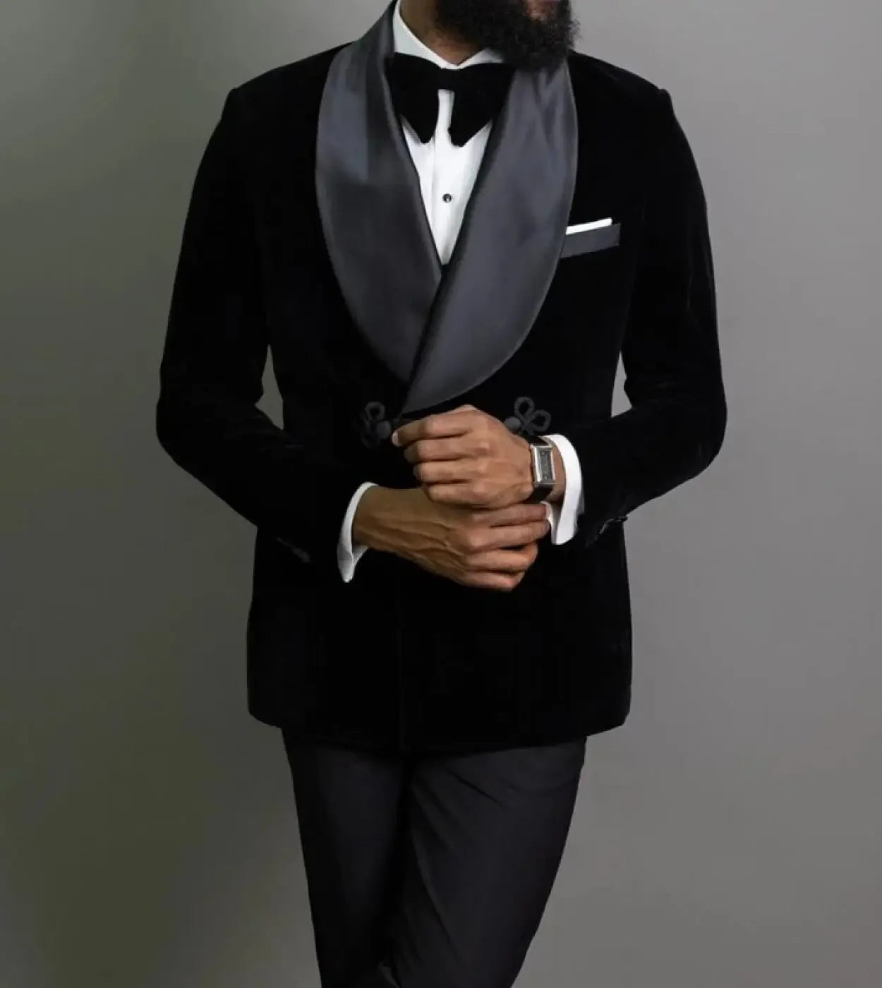 Black Velvet Smoking Jacket 1 Piece Male Blazer with Buttons Luxury Grooms Wedding Designer Party Wear Coat