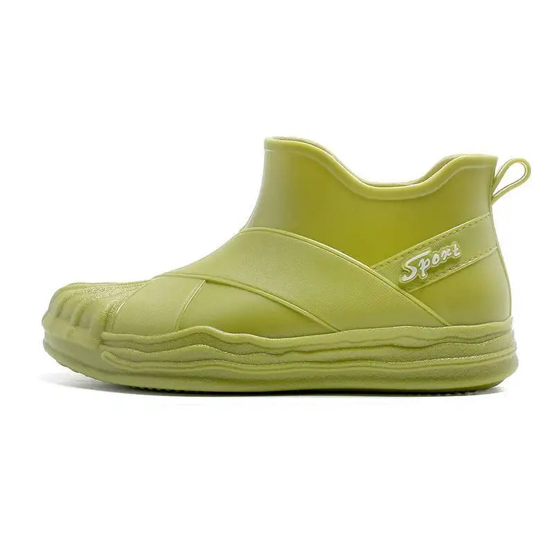 Gacimy Women's New Rain Shoes 2025 Fashion Outdoor Waterproof Garden Shoes Antiskid Rain Boots Cozy Soft Bottom Lady Short Boots