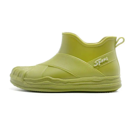 Gacimy Women's New Rain Shoes 2025 Fashion Outdoor Waterproof Garden Shoes Antiskid Rain Boots Cozy Soft Bottom Lady Short Boots