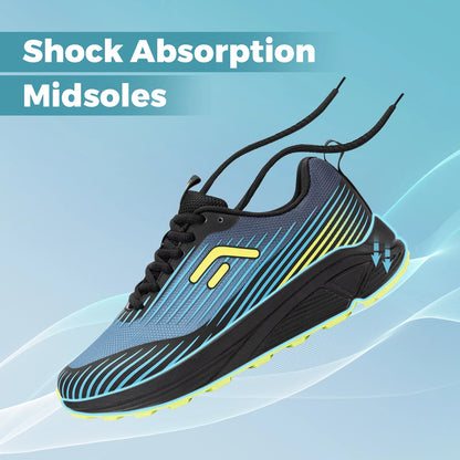 FitVille Trail Running Shoes Men's Sneakers Extra Wide Non-Slip Lightweight for Swollen Feet Arch Support Pain Relief