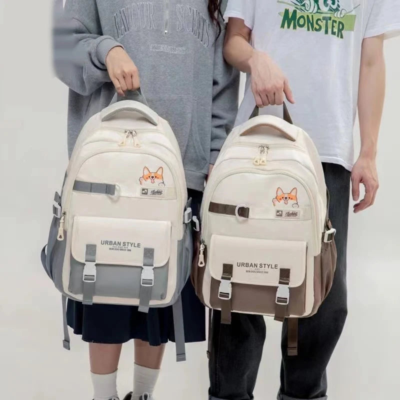 Large Capacity Backpack 2024 New College Style Female Leisure Backpack Fashion Travel Junior High School Students