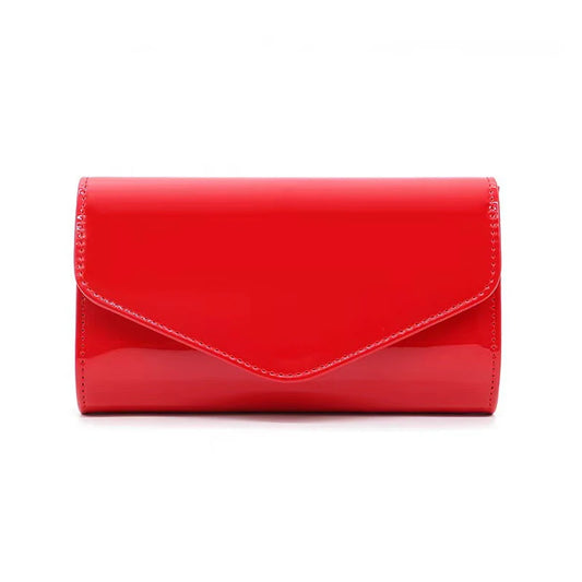 Patent Leather Envelope Clutch Purse Shiny Candy Color Cover Day Clutches Evening Bag for Women Shoulder Handbags Bolso Mujer