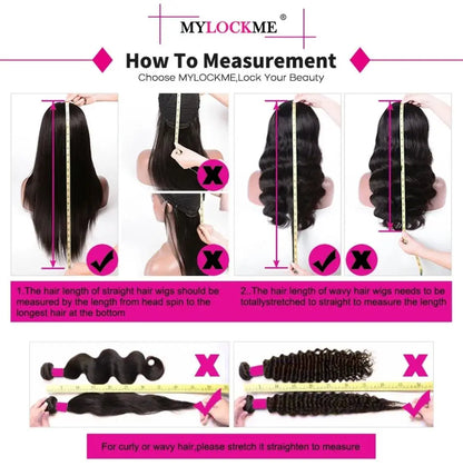 Glueless Wigs Human Hair Bone Straight Lace Wigs Pre-Cut 5x5 Lace Closure Remy Human Hair Ready To Wear For Women Pre Plucked