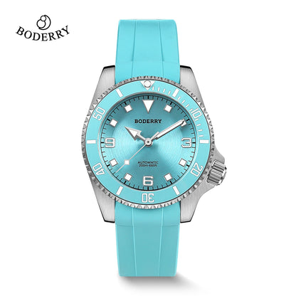 Boderry ADMIRAL Diver Watches 3-Hand No Date 200M Waterproof Titanium Automatic Mechanical Luxury Wristwatch For Men