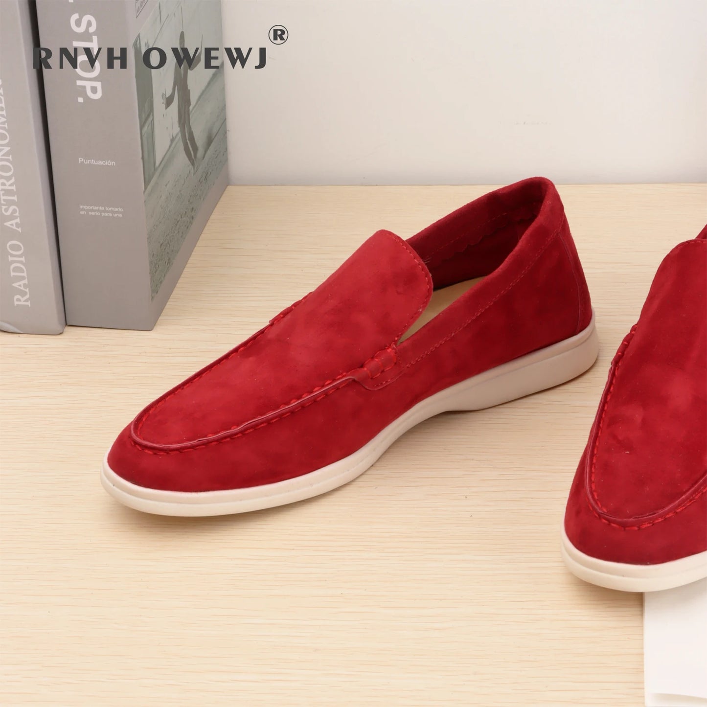 Suede Leather Men's Loafers Spring and Autumn Casual Soft Sole Shoes High Quality Cashmere Fashion Trends Flat Shoes