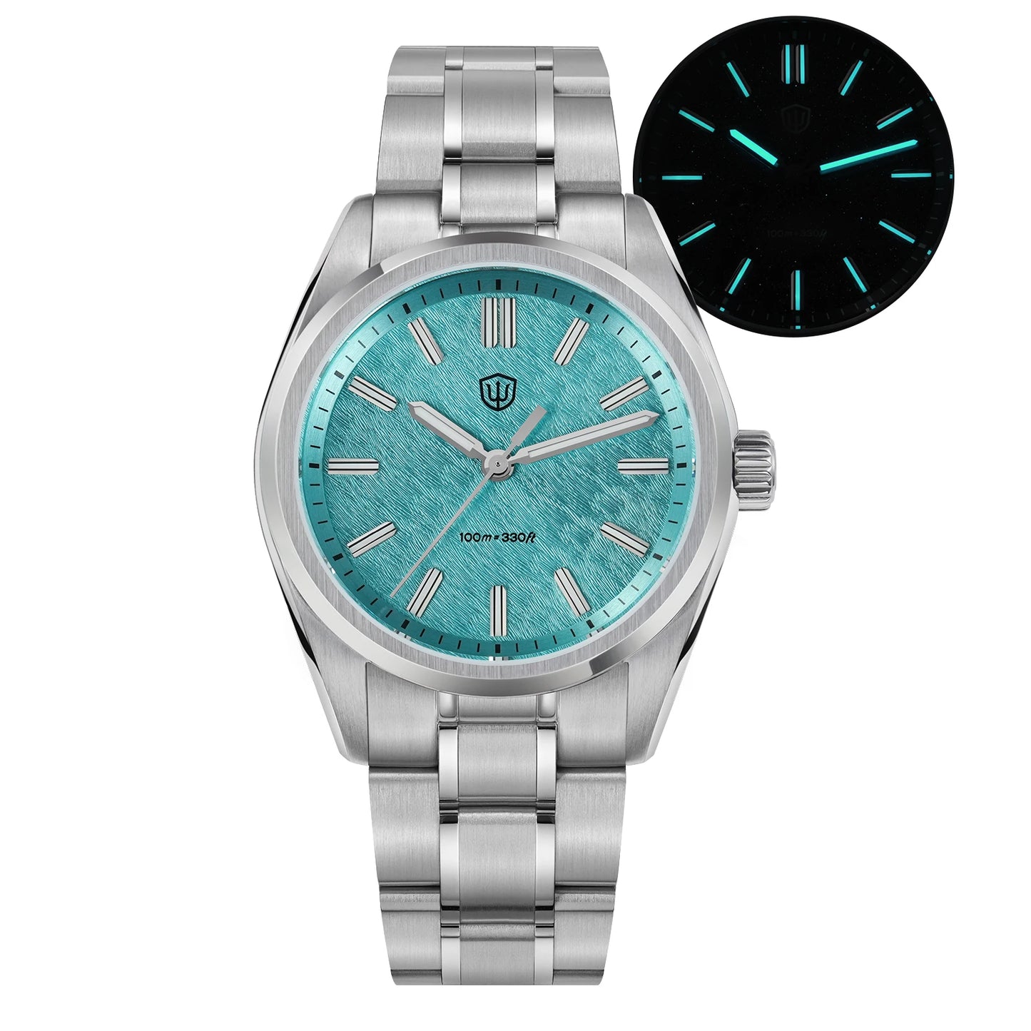 Watchdives WD0003B ‌Aventurine Dial Watch VH31 Quartz Movement Sapphire Crystal BGW9 Luminous 100m Waterproof 36mm Vintage Watch