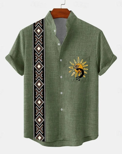 Men's New Linen Hawaiian Shirt 3D Fashion Short Sleeve Casual Urban Trend Summer Comfort Vacation