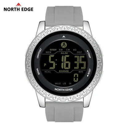 NORTH EDGE NEW APOLLO Men's Digital Watch Sports Waterproof 50M Wristwatches Dual Time Pedometer Stopwatch Alarm Clock For Women