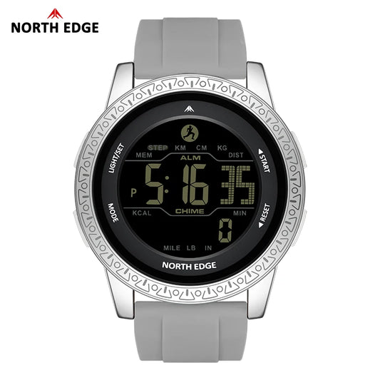 NORTH EDGE NEW APOLLO Men's Digital Watch Sports Waterproof 50M Wristwatches Dual Time Pedometer Stopwatch Alarm Clock For Women