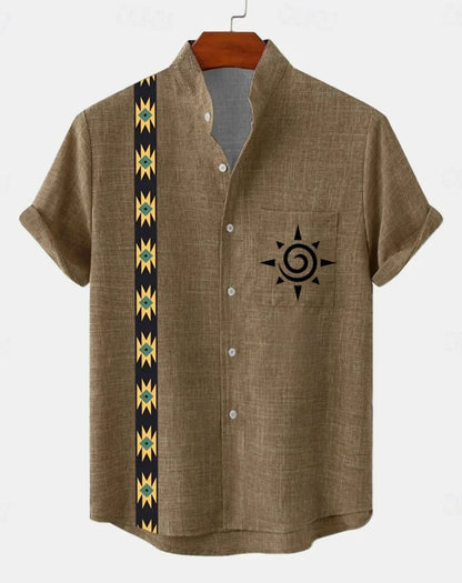 Men's New Linen Hawaiian Shirt 3D Fashion Short Sleeve Casual Urban Trend Summer Comfort Vacation