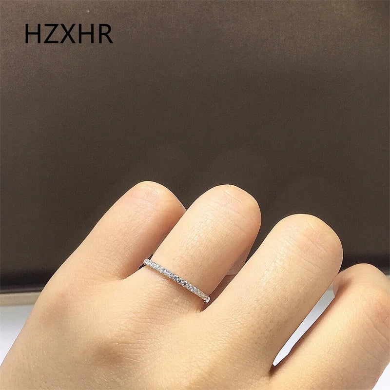 Platinum Pt950 Brilliant Cut Total 0.5 ct Pass Diamond Tester Micro D Color Moissanite Cocktail Ring for Women Classic Jewelry