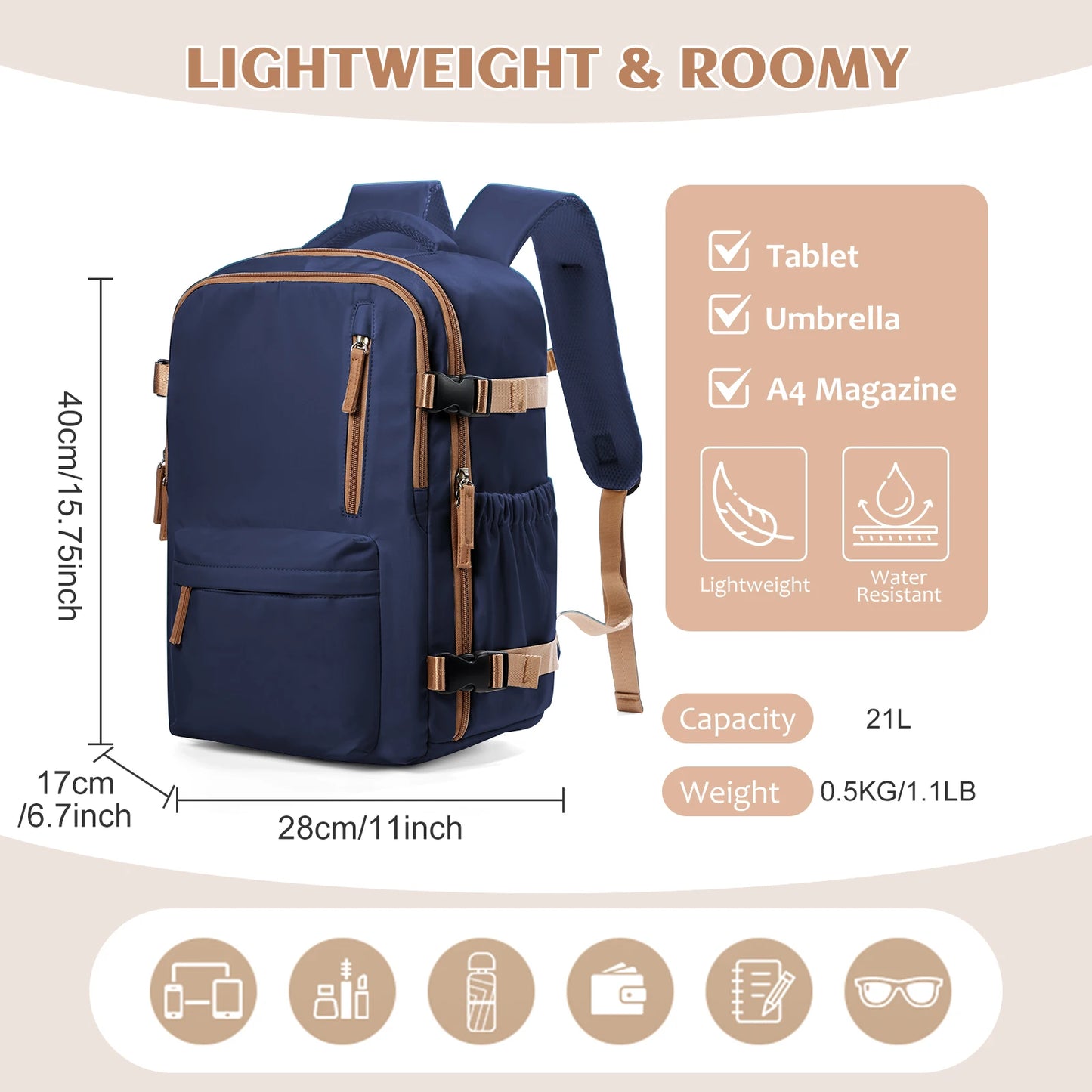 Cabin Airplane Travel Backpack 40x30x20, Hand Luggage Cabin Backpack Wizzair 40x30x20 Carry-Ons Men Women 15.6 inch Laptop Bags