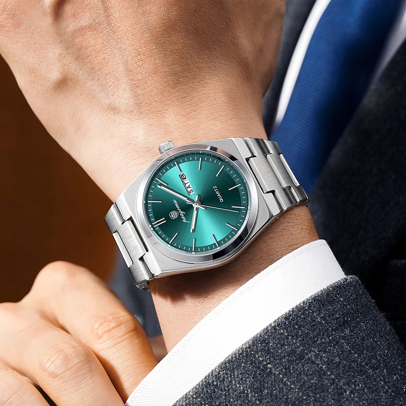 PAAZOMU Luxury Sport Man Watch Military Waterproof Luminous Date Week Men Watch Stainless Steel Quartz Men's Watches Male Clock