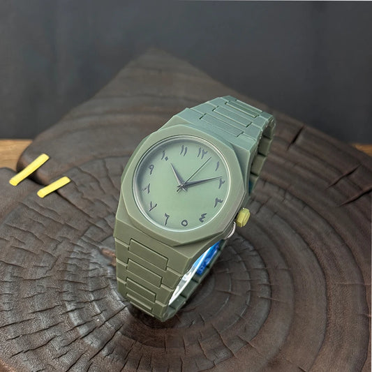 Hot sales in the Middle East high-end plastic men's watch with Arabic numerals neutral casual simple quartz watch