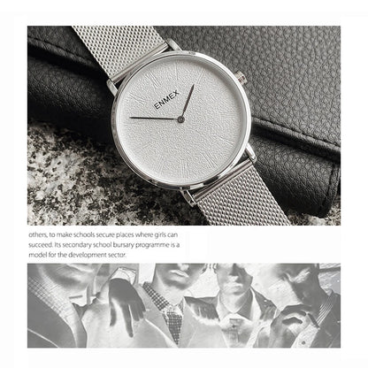 High Quality Matte Texture Dial, Stainless Steel Mesh Strap,Stylish Unisex Watch for Dad & Daily Wear,Best Gifts For Friends.