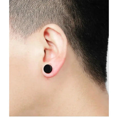1Pair Stainless Steel Round Circle Stud Earrings For Men Women Not Fade Ear Rings Jewelry