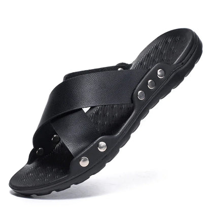 YRZL Men's Shoes Summer Slippers Mens Indoor Slides Casual Sandals Man Lightweight Breathable Beach Slippers for Men Sandals