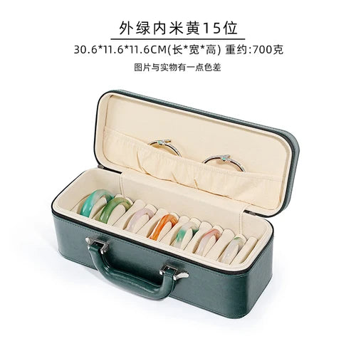 Big Size Jewelry Box Organizer Leather Jewelry Boxes for Women Bracelet Velvet Tray Display Stand Accessories Collection Gift