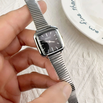 Retro Steel Strap Watch for Women Luxury Gift Square Quartz Watch Students Casual Ladies Wristwatch Dropshipping Reloj Mujer