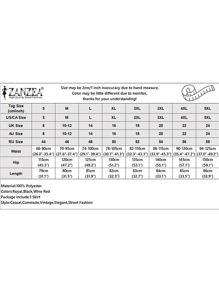 2025 ZANZEA Elegant High Waist Party Satin Skirts Summer Women Fashion A-line Work OL Skirt Jupe Vestidos Solid Midi Faldas Saia