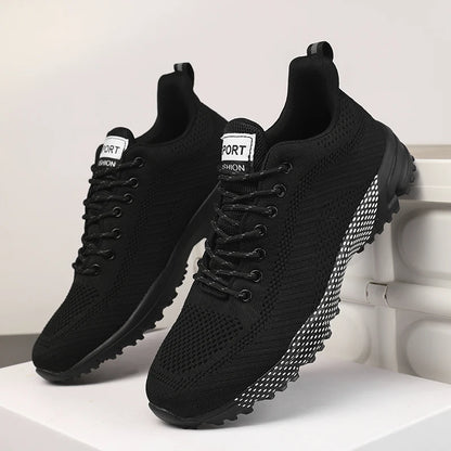 Summer Men's New Mesh Strap Tennis Sports Running Shoes Large Breathable Work and Leisure Vulcanized Shoes Zapatillas Hombre