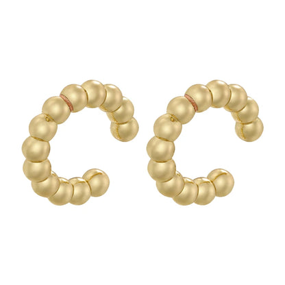 ZHUKOU C shape Female Ear Cuffs No Piercings earrings fake cartilage earring for Women Fashion 2023 Jewelry wholesale VE963
