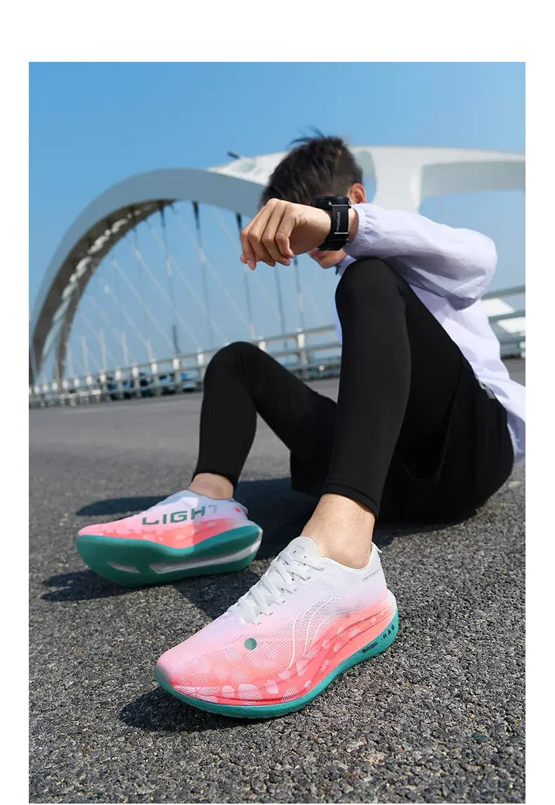 Men's Shoes Fashion Running Shoes Casual Breathable Mesh Surface Carbon Plate Rubber Outsole Red Rabbit Limited Sports Shoes