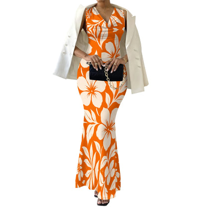 Tropical Floral Print Cowl Neck Maxi Dress for Women 2025 - Bold & Colorful Summer Dress for Parties, Vacation, XS-2XL