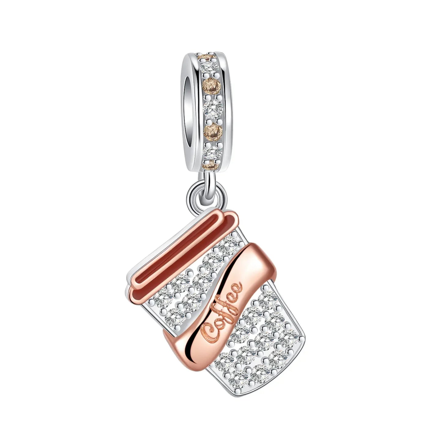 925 Sterling silve Coffee Cup Pumpkin Cart Series Charm Fit 4mm aperture Bracelet Charm Bead Necklace Diy Women Jewelry