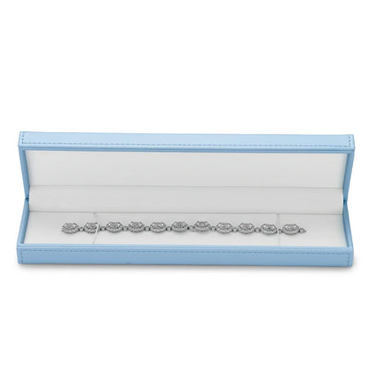 Oirlv Blue Jewelry Box Gift Boxes PU Leather Jewelry Boxes Wholesale Blue Wedding Ring Earring Bracelet Necklace Jewelry Box Set