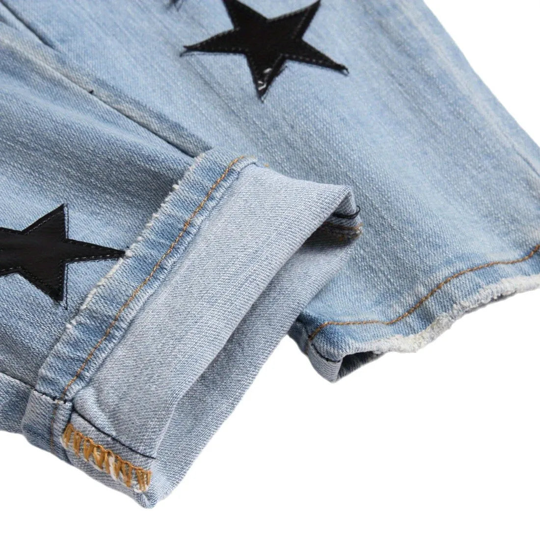 Men Straight Jean Denim Pants Jeans Loose Ankle Length Pant Pockets Casual Washed High Street Distressed Zipper Fly Spliced
