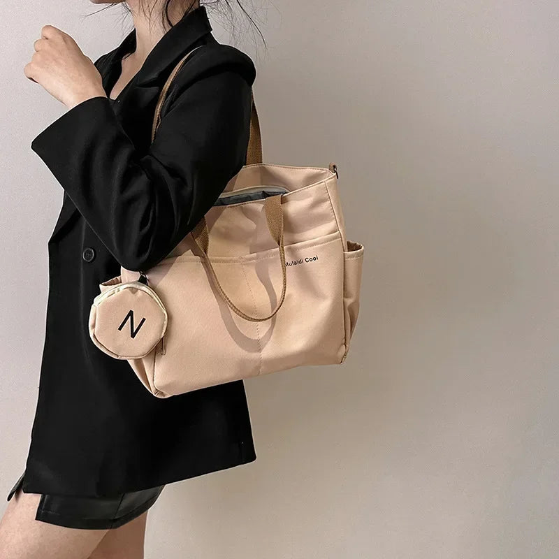 Women Shoulder Crossbody Bag Japanese Canvas Tote Messenger Bag for Student 2025 Ladies Hand Bags Female Handbag Bolsa Feminina