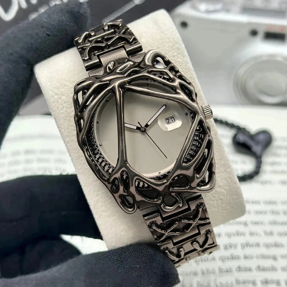 High Quality Original Y2k Quartz Watch Men Creative Shape Alabaster Unisex Medieval Niche Unique Hot Sell  AAA Clock Relógio