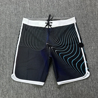 Plus size 28 38 Men's Beach Board Shorts 4-way Stretch Casual Sport Quick dry Waterproof Swim Surfing Diving Bermuda Trunks