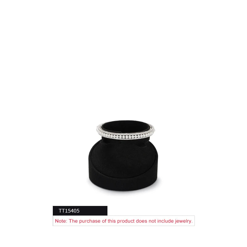 WoodTen Black Microfiber Jewelry Display Props for Shop Counter Popular Rings Earrings Necklaces Portraits Jewelry Display Stand