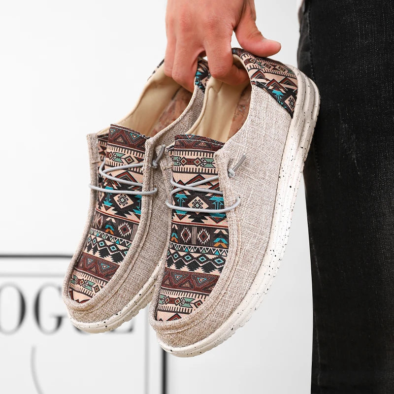 Comfortable Men Casual Canvas Shoes Men Loafers Mocassin Homme Moccasins Summer Popular Streetwear Plus Big Size 48