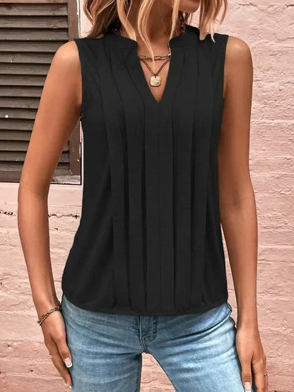 Solid Casual Loose Sleeveless Blouses For Women Fashion Summer Women's Shirts Blouses Elegant Youth Female Tank Tops Streetwear