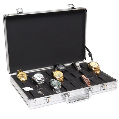 Watch Box 6/12/24 Girds Luxury Premium Quality Aluminum Alloy Product Pattern Storage Clock Box Collection Display Gif