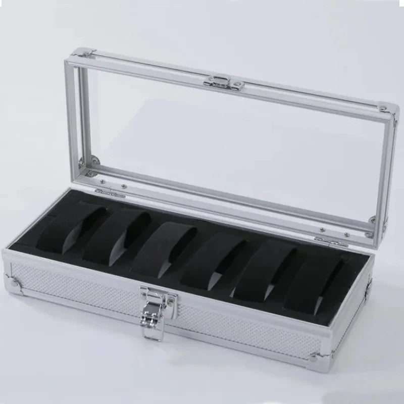 Watch Box 6/12/24 Girds Luxury Premium Quality Aluminum Alloy Product Pattern Storage Clock Box Collection Display Gif
