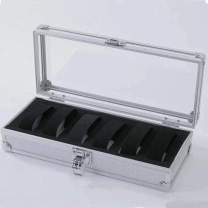 Watch Box 6/12/24 Girds Luxury Premium Quality Aluminum Alloy Product Pattern Storage Clock Box Collection Display Gif