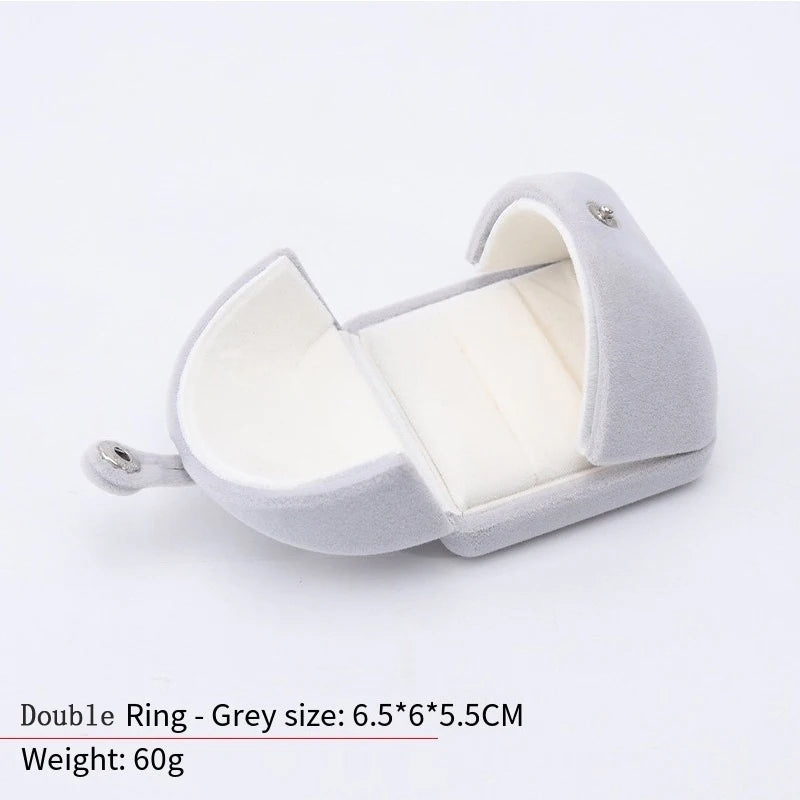 High-Grade Velvet Double Open Jewelry Gift Box, Rings Necklaces Earrings Bracelets Holder for Engagement,Christmas & Anniversary