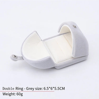 High-Grade Velvet Double Open Jewelry Gift Box, Rings Necklaces Earrings Bracelets Holder for Engagement,Christmas & Anniversary