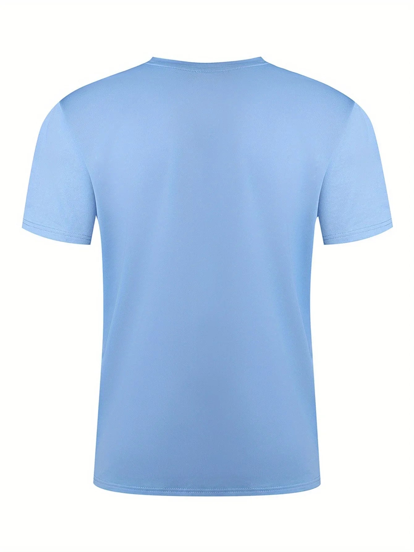 Summer Men's Casual Loose Accessories Plus Size Moon Landing Pattern Printed Round Neck Short Sleeve T-Shirt Top