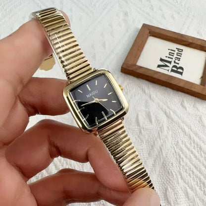 Retro Steel Strap Watch for Women Luxury Gift Square Quartz Watch Students Casual Ladies Wristwatch Dropshipping Reloj Mujer