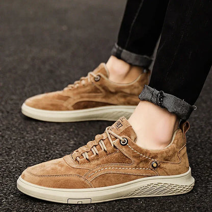 Men Sneakers shoes Men Shoes fashion Genuine Leather Casual Shoes Breathable Autumn lace up comfortable Loafers Outdoor Oxfords